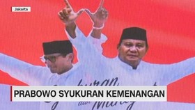 VIDEO: Prabowo Syukuran Kemenangan, Sandiaga Absen