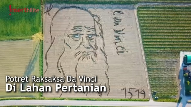 Seniman Italia, Dario Gambarin Gambar Potret Raksasa Da Vinci