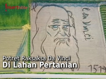 Seniman Italia, Dario Gambarin Gambar Potret Raksasa Da Vinci