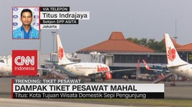VIDEO: Tiket Pesawat Masih Mahal, Titus: Wisatawan Jadi Sepi