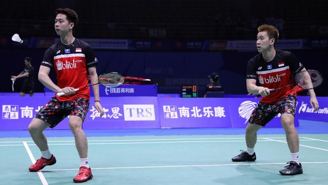 Kevin Sanjaya Sukamuljo/Marcus Fernaldi Gideon berhasil melakukan balas dendam pada Han Chengkai/Zhou Haodong di Kejuaraan Asia 2019.