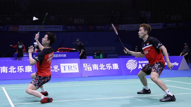 Kevin Sanjaya Sukamuljo/Marcus Fernaldi Gideon mengaku dinaungi keberuntungan dapat mengalahkan Takeshi Kamura/Keigo Sonoda dalam semifinal Kejuaraan Asia.