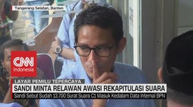 VIDEO: Sandi Minta Relawan Awasi Rekapitulasi Suara