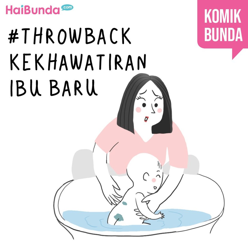 Beginilah kekhawatiran Bunda di komik ini setelah kakak lahir. Kalau Bunda, kekhawatiran sebagai ibu baru apa yang pernah dialami?