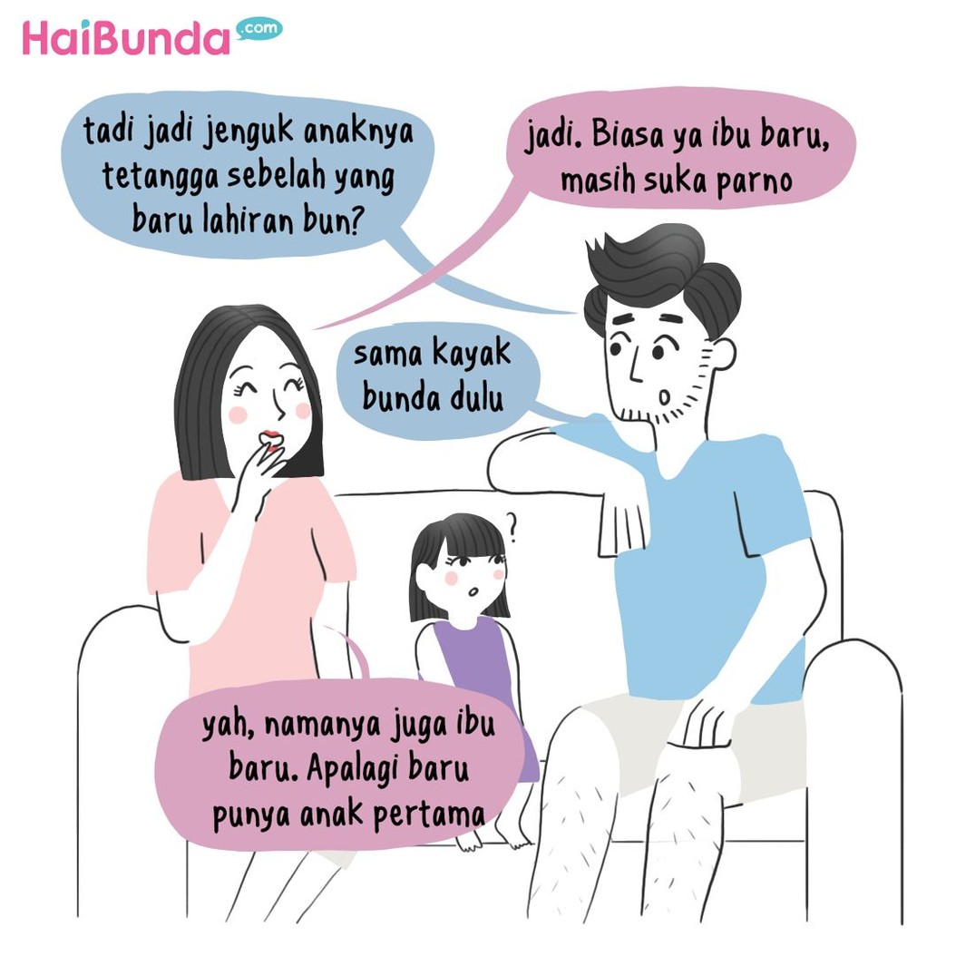 Beginilah kekhawatiran Bunda di komik ini setelah kakak lahir. Kalau Bunda, kekhawatiran sebagai ibu baru apa yang pernah dialami?