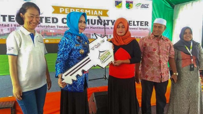 Hunian Nyaman Terpadu itu mampu menampung 160 Kepala Keluarga (KK) yang terkena tsunami pada September 2018.