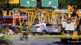 FOTO: Insiden Crane Maut di Proyek Google