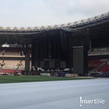 Intip Persiapan Konser Ed Sheeran di Stadion GBK
