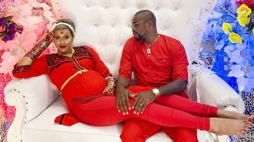 Kimmy Jayanti dan Suami Rayakan 7 Bulanan Ala India