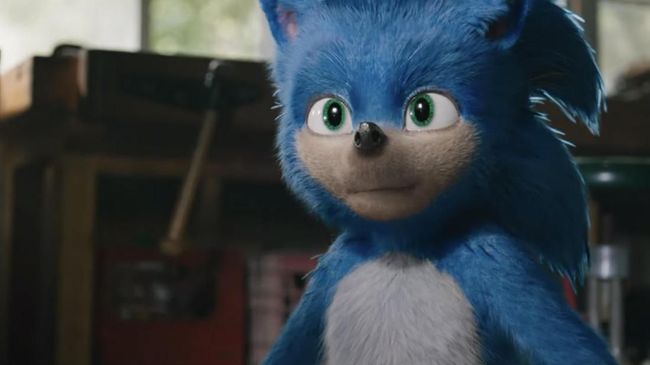 Aktor Jim Carrey tampil menyebalkan dalam perannya sebagai lawan Sonic si makhluk warna biru di 'Sonic The Hedgehog'.