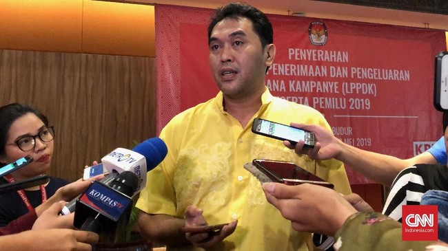 Liaison Officer Partai Golkar untuk KPU, Imran menyebut Rp307 miliar yang dikeluarkan untuk biaya kampanye sebanding dengan raihan Golkar di Pemilu 2019.
