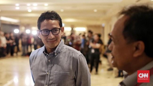 Sandiaga Uno untuk pertama kalinya bakal duduk bareng Erick Thohir di hadapan publik usai Pilpres 2019. Mereka jadi pembicara di acara Young Penting Indonesia.