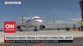 VIDEO: Pesawat Citilink Perdana Mendarat di YIA