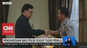 VIDEO: Penghargaan Bagi Polisi Gugur Tugas Pemilu