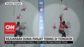 VIDEO: Aries Raih Perak di Kejuaraan Panjat Tebing Dunia