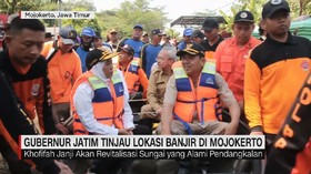 VIDEO: Gubernur Jatim Tinjau Lokasi Banjir di Mojokerto