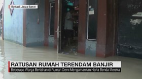 VIDEO: Kali Bekasi Meluap Ratusan Rumah Kebanjiran