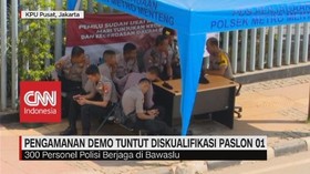 VIDEO: Pengamanan Demo Tuntut Diskualifikasi Paslon 01