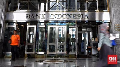 Ilustrasi Logo Bank Indonesia, Jakarta, 10 Mei 2019. CNN Indonesia/Hesti Rika