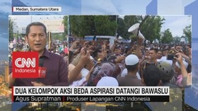 VIDEO: Dua Kubu Lakukan Aksi di Depan Kantor Bawaslu Medan
