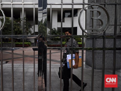Ilustrasi Logo Bank Indonesia, Jakarta, 10 Mei 2019. CNN Indonesia/Hesti Rika