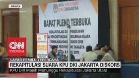 VIDEO: Rekapitulasi Suara KPU DKI Jakarta Diskors