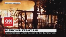 VIDEO: Pabrik Kopi di Bogor Terbakar Diduga Korsleting Mesin