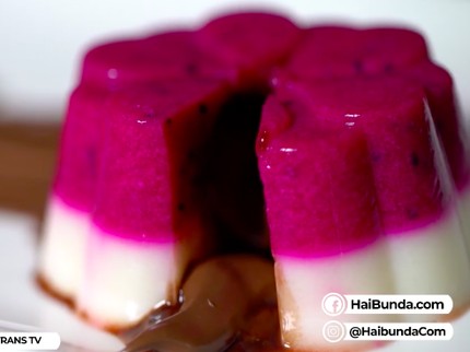 Menu Buka Puasa: Puding Lava Buah Naga, Indah Merona Gugah Selera