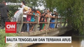 VIDEO: Bocah 2,5 Tahun Tenggelam & Terbawa Arus di Tangerang