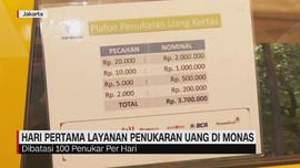 VIDEO: Hari Pertama Penukaran Uang di Monas