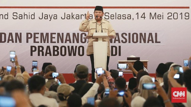 Dalam pidatonya, Prabowo Subianto mengatakan bakal mengundang ahli hukum ke kediamannya untuk membuat surat wasiat.