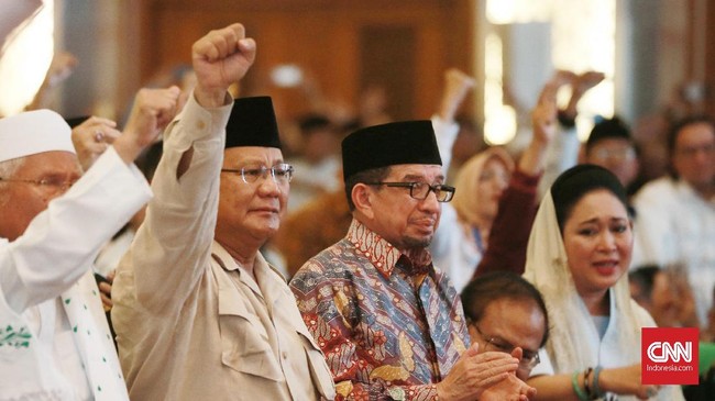 Penghitungan internal BPN sementara ini mencatat Prabowo meraih 54 persen suara atau ungggul dari Jokowi. Penghitungan berdasarkan formulir C1 dari 444.976 TPS.