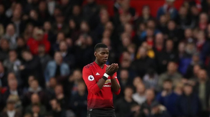 Soccer Football - Premier League - Manchester United v Manchester City - Old Trafford, Manchester, Britain - April 24, 2019 Manchester United's Paul Pogba before the match Action Images via Reuters/Carl Recine EDITORIAL USE ONLY. No use with unauthorized audio, video, data, fixture lists, club/league logos or 