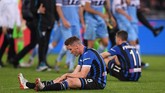 FOTO: Pesta Lazio di Stadion Olimpico Lazio berhasil merengkuh gelar Coppa Italia setelah mengalahkan Atalanta 2-0 berkat gol Sergej Milinkovic-Savic dan Joaquin Correa di Stadion Olimpico, Roma.