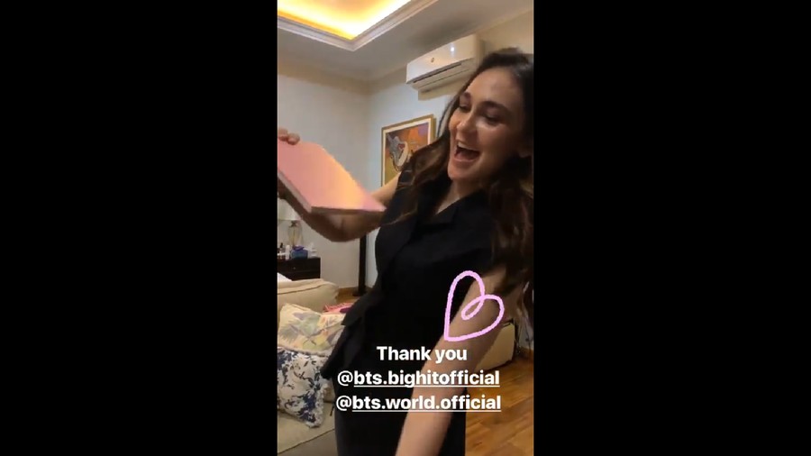 Luna Maya mengucapkan selamat ulang tahun untuk suami imajinasinya, RM BTS.