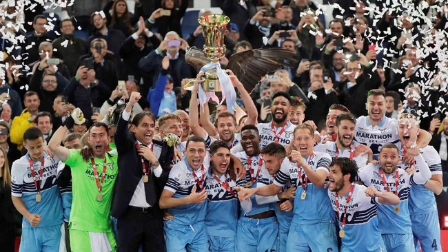 Lazio berhasil meraih gelar ketujuh Coppa Italia yang jadi gelar ketujuh mereka usai mengalahkan Atalanta 2-0 di Stadion Olimpico.