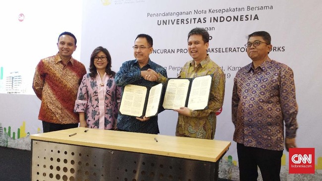 Grab bekerja sama dengan Universitas Indonesia membuat program akselerator 'UI Works' untuk membina sejumlah startup potensial hasil inkubasi civitas akademika.