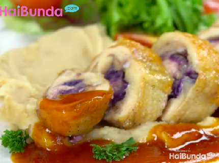 Menu Sahur: Ayam Isi Kol Ungu, Si Kecil Pasti Ketagihan!