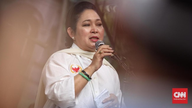 Titiek Soeharto yang maju di dapil Daerah Istimewa Yogyakarta (DIY) dari Partai Gerindra memperoleh lebih dari 60 ribu suara per pukul 11.00 WIB, Sabtu (17/2).