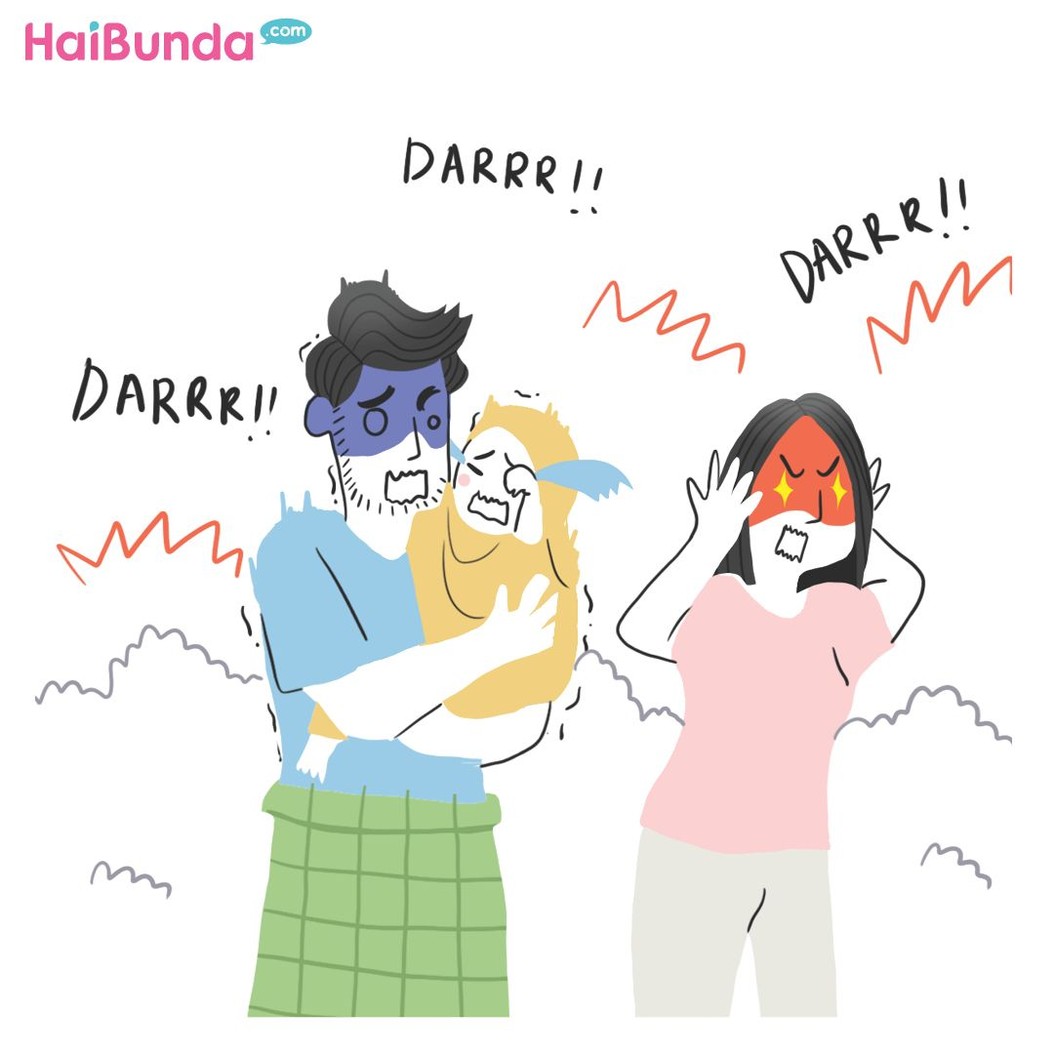 Selalu ada cerita di keluarga bunda di komik ini dalam perjalanan pulang salat Tarawih. Apa cerita keluarga Bunda setelah pulang tarawih?