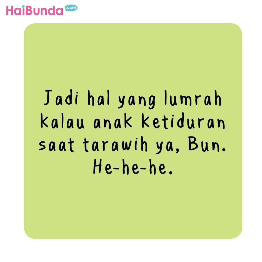 Selalu ada cerita di keluarga bunda di komik ini dalam perjalanan pulang salat Tarawih. Apa cerita keluarga Bunda setelah pulang tarawih?