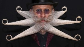 FOTO : Potret Kejuaraan Jenggot dan Kumis Dunia di Belgia