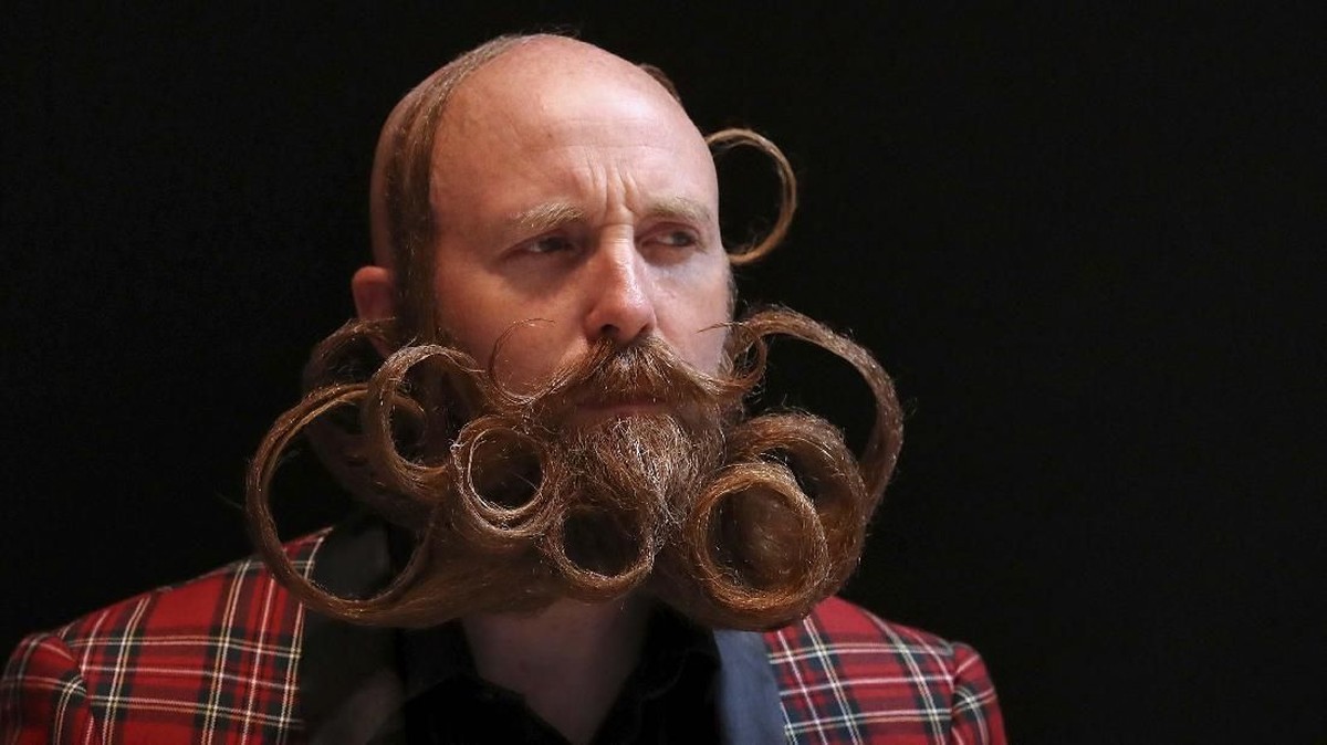 FOTO : Potret Kejuaraan Jenggot dan Kumis Dunia di Belgia
