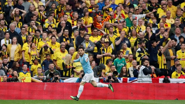 FOTO: Pesta Gol ke Gawang Watford, Man City Juara Piala FA