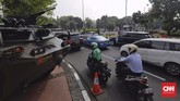 FOTO: Siaga Satu Jakarta Polri menetapkan status siaga satu di Jakarta sepanjang pekan pengumuman hasil Pemilu 2019. Aparat dikerahkan menjaga sejumlah titik penting di Ibu Kota.