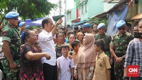 Loreng-loreng Pengawal Jokowi saat Aksi 22 Mei
