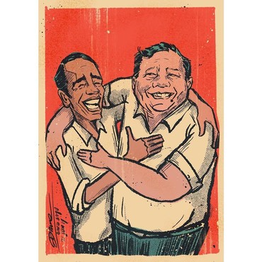 Unggah Ilustrasi Jokowi-Prabowo, David Naif: Yuk Rukun Lagi
