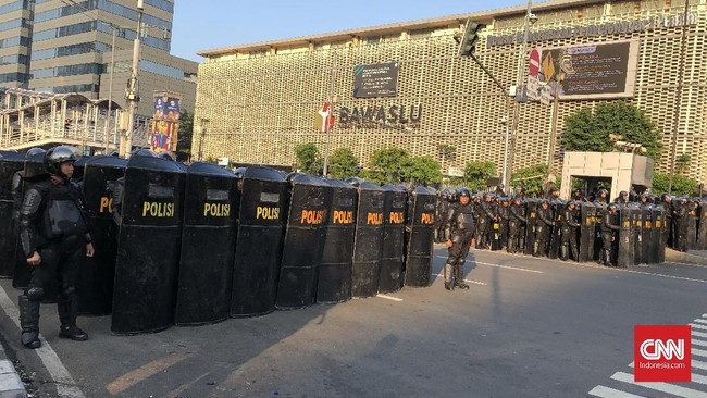 Kepolisian menerima surat izin dari 11 elemen atau organisasi masyarakat yang akan melakukan aksi 22 Mei di depan Gedung Bawaslu.