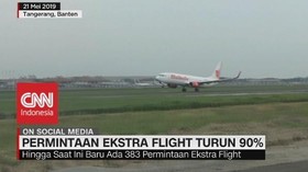 VIDEO: Jelang Mudik, Permintaan Ekstra Flight Turun 90%
