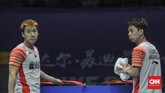 FOTO: Perjuangan Indonesia ke Semifinal Piala Sudirman 2019 Indonesia meraih kemenangan dramatis 3-2 atas Taiwan di babak perempat final untuk melangkah ke semifinal Piala Sudirman 2019.